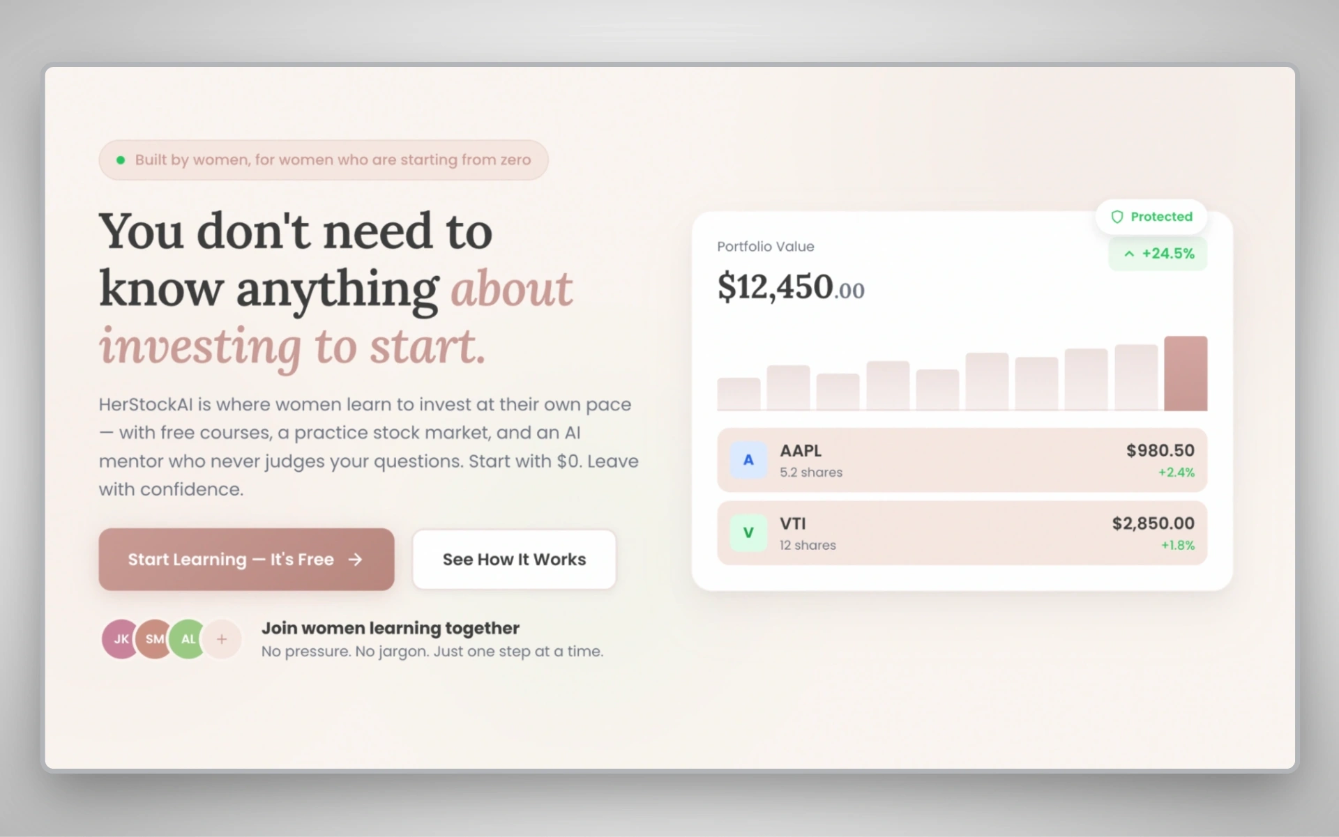 HerStockAI - Homepage
