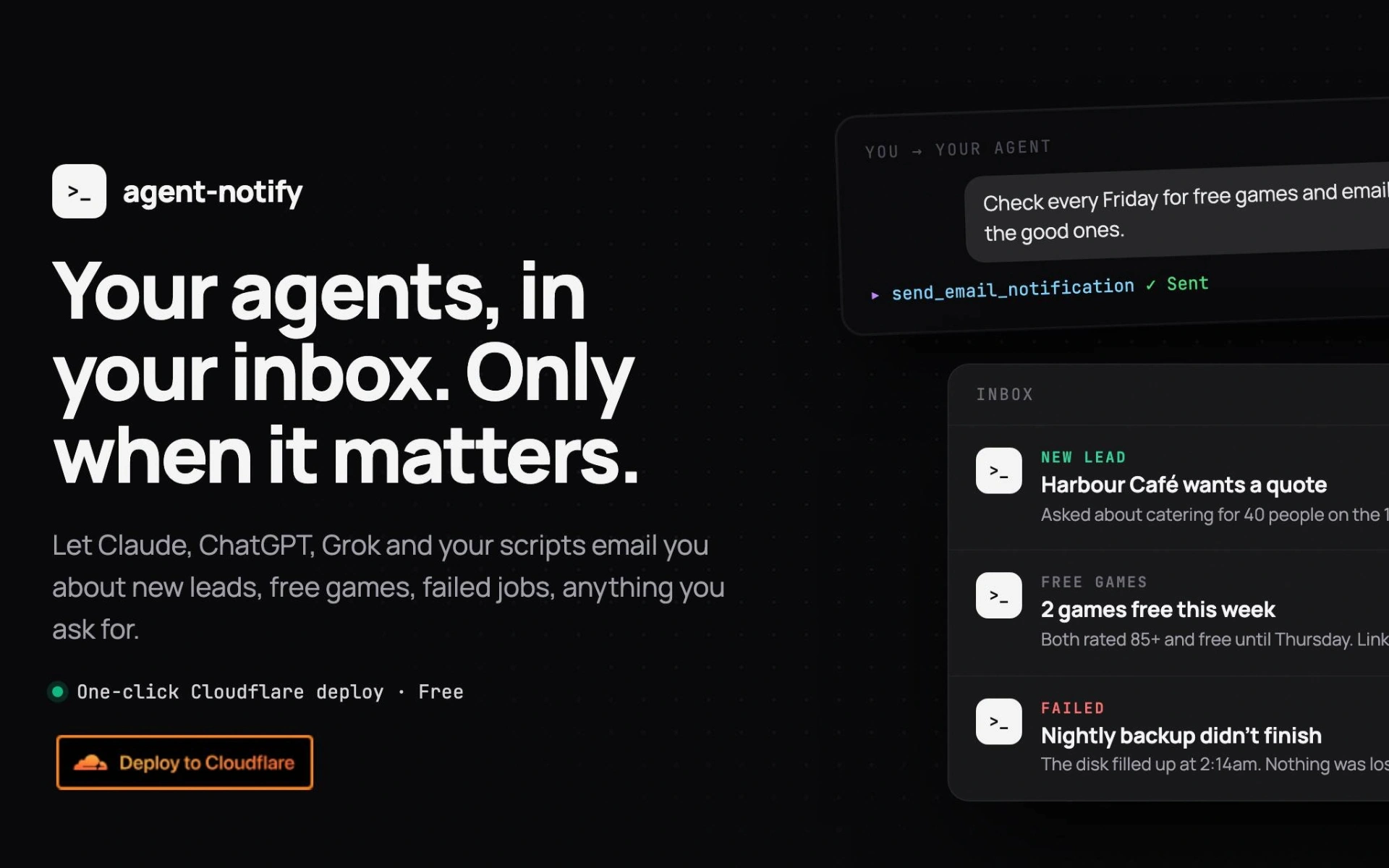 Agent-notify: Let Your AI Agents Email You When It Matters