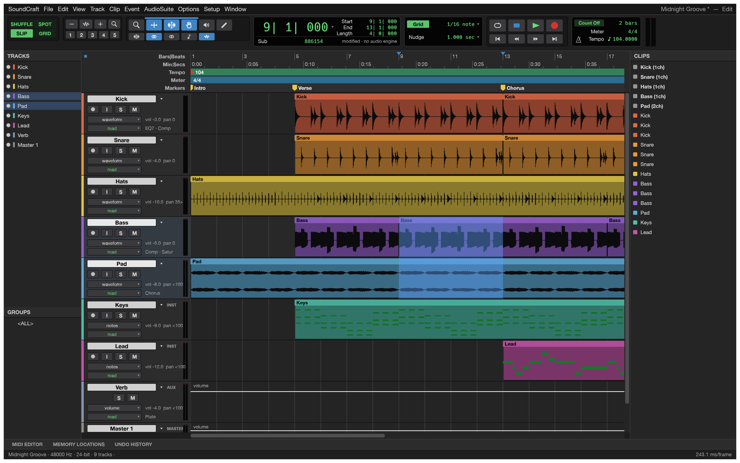 SoundCraft audio editor screenshot