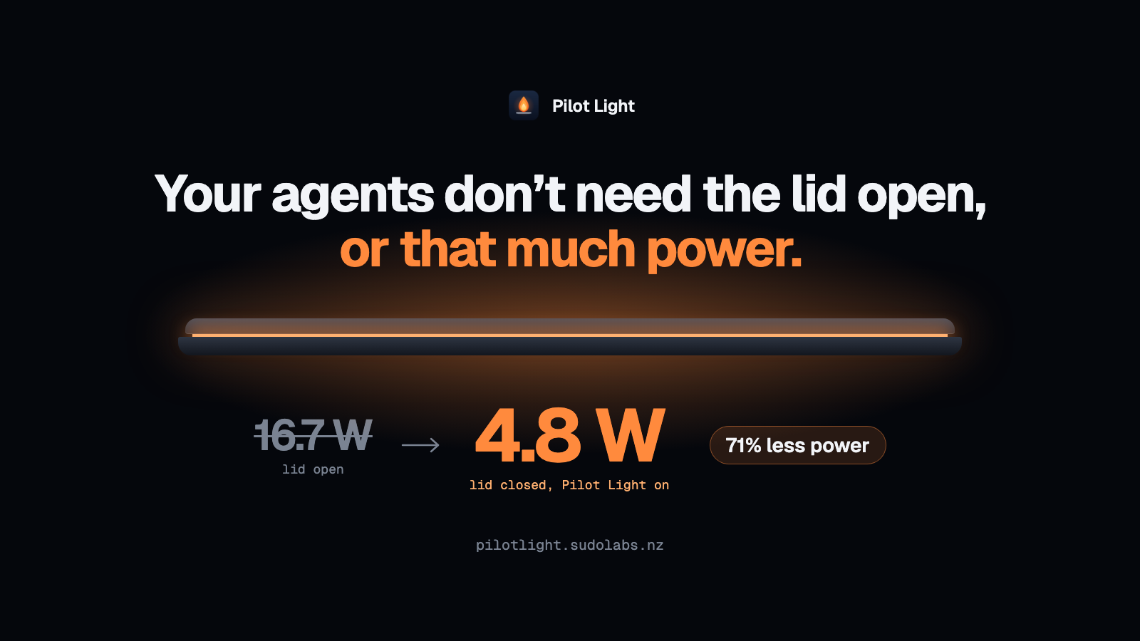Pilot Light: Keep Your Agents Running With the MacBook Lid Closed